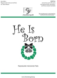 He Is Born Instrumental Parts choral sheet music cover Thumbnail